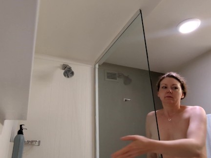 HOTEL SHOWER SEX ON A WEEKEND GETAWAY - REAL 40+ COUPLE