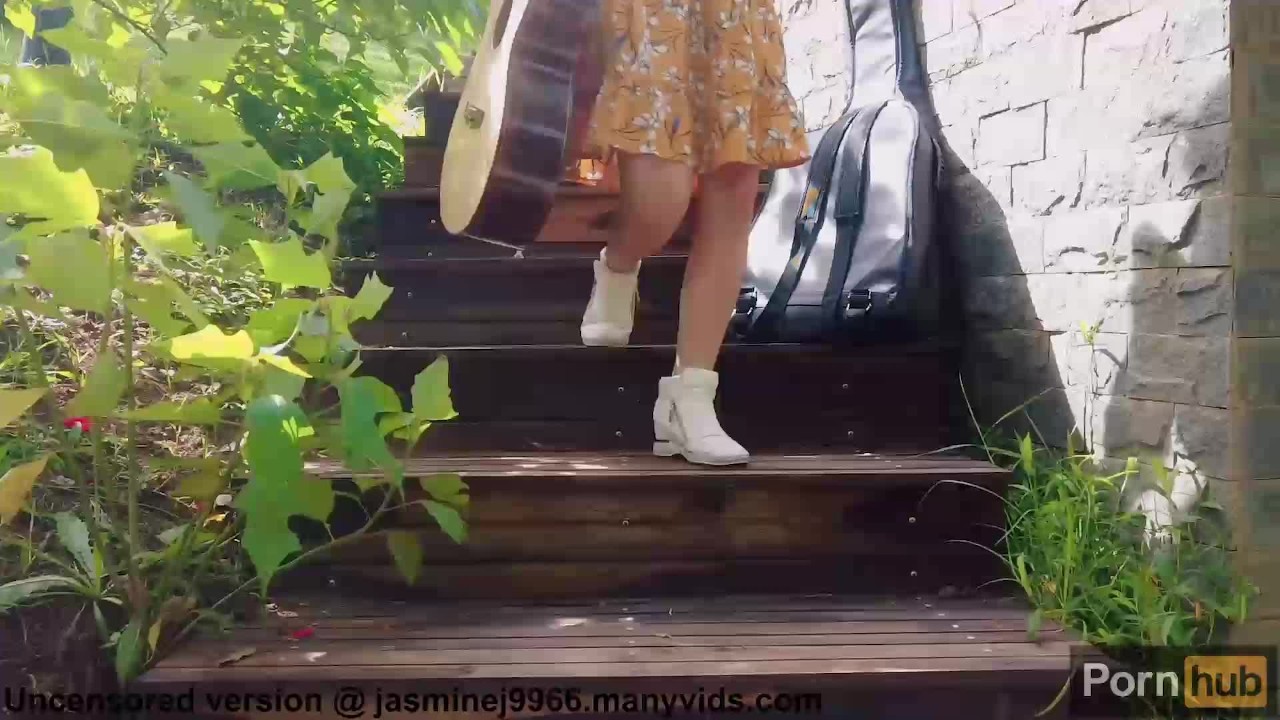Shaved Asian Pussy with Big Clit Masturbates at the Outdoor Steps and Gets Creamy Squirt - Free Sex Video - RedTube