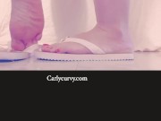 Flip flops feet and butt tease!  6/16