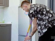 RIM4K. Household guy enjoys threesome with Russian girls in stockings 4/16