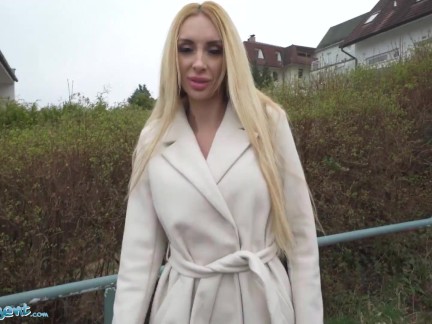 Public Agent Tattooed Blonde MILF POV Doggystyle and Cowgirl in Basement