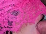 CLOSE UP fucking my inner cheek and stroking his cock inside my mouth. Cums on my perfect face 10/16