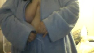 big woman in pigtails