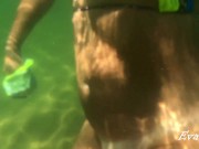 took off my swimsuit in the sea on a public beach 14/16