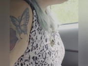 (Teaser) Sneaky car sex riding Black Cock on the side of the road 16/16