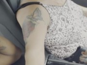 (Teaser) Sneaky car sex riding Black Cock on the side of the road 7/16