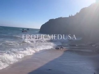 Erotic Medusa Strips and skinny dips at the Beach