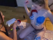 Make drawings of boobs and asses with the help of paints 3/16