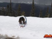 Liv Revamped In Her White Uggs in the Snowy Mountains 9/16