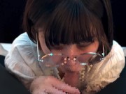 後輩の女子大生がおでかけ前にフェラと口内射精でごっくんしてくれました♡ 9/16