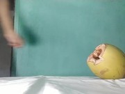 Fucking 💧💦 my horny favorite fruit 🍍🍎🍓 hole alone😊 1/16