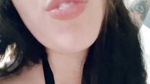 Thick dom babe spits in your mouth