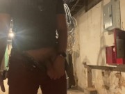 A professional gentleman pissing in the corner, then all over you!