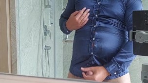 Gay satin shirt fetish.