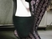 Secret close up  feet, shoe & leggings fetish 