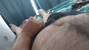 Jerking in my boxers and cumming on my belly