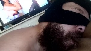 I love to see you playing with my pussy, pulling my lips, yum, I want your mouths here too