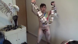 Body Painted Jock Maolo Auditions to Be a Vegas Stripper!