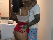 I went to wash my cum panties and he came to enjoy one more 6/16