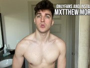 Playing with my Big White Cock