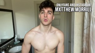 Playing with my Big White Cock