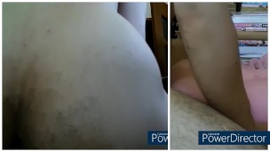 2Cameras] Hairy Japanese Masturbate. Look at the anal orgasmic contractions.