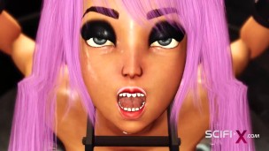 Sci-fi sex android fucks hard a sexy girl in the bunker