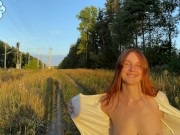 She made me blowjob after risky exposing near railway 2/16