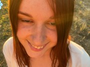 She made me blowjob after risky exposing near railway 7/16