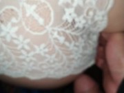 My girlfriend likes me to open her ass to fuck her, she wears lingerie and gets all wet🤤🔥 1/16