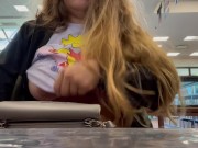 Mj Moore Flashing in the Library  3/16