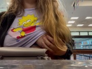 Mj Moore Flashing in the Library  7/16