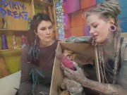 KINKY LIFE - dreadhead tattoo ALT teens unboxing INSANE big colorful toys from JOHN THOMAS TOYS - goth alt punk 14/16