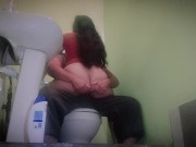 fucking fast in the bathroom with my wife's friend who is outside preparing dinner 14/16