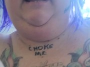 Piggy Pees for her owner.  Piggy says Bye. 13/16