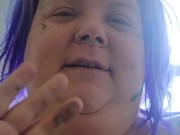 Piggy Pees for her owner.  Piggy says Bye. 14/16