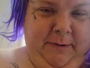 Piggy Pees for her owner.  Piggy says Bye. 15/16