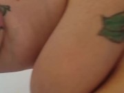 Piggy Pees for her owner.  Piggy says Bye. 16/16