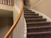 Ebony MILF role play sucking her man off for protein