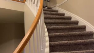 Ebony MILF role play sucking her man off for protein