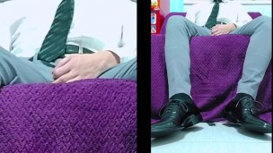 Young Twink In Suit Trousers Getting Horny And Something Vibrates His Crotch