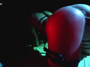 Babe in Leather Harness Gets Fucked with Passion - So Sexy Moanings! 6/16