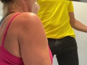 Public sex ends in milf getting a huge load 10/16