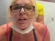 Public sex ends in milf getting a huge load 15/16