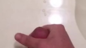wanking a double cumshot