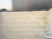 Outside blowjob and cum on nylon  4/16