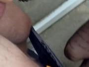 Outside blowjob and cum on nylon  7/16