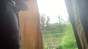 Wanking while fishing