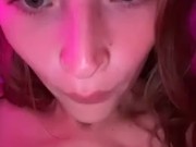 fingering my wet teen pussy and tasting it 12/16