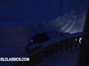 Hot trio and DP with a beautiful brunette in lingerie 1/16